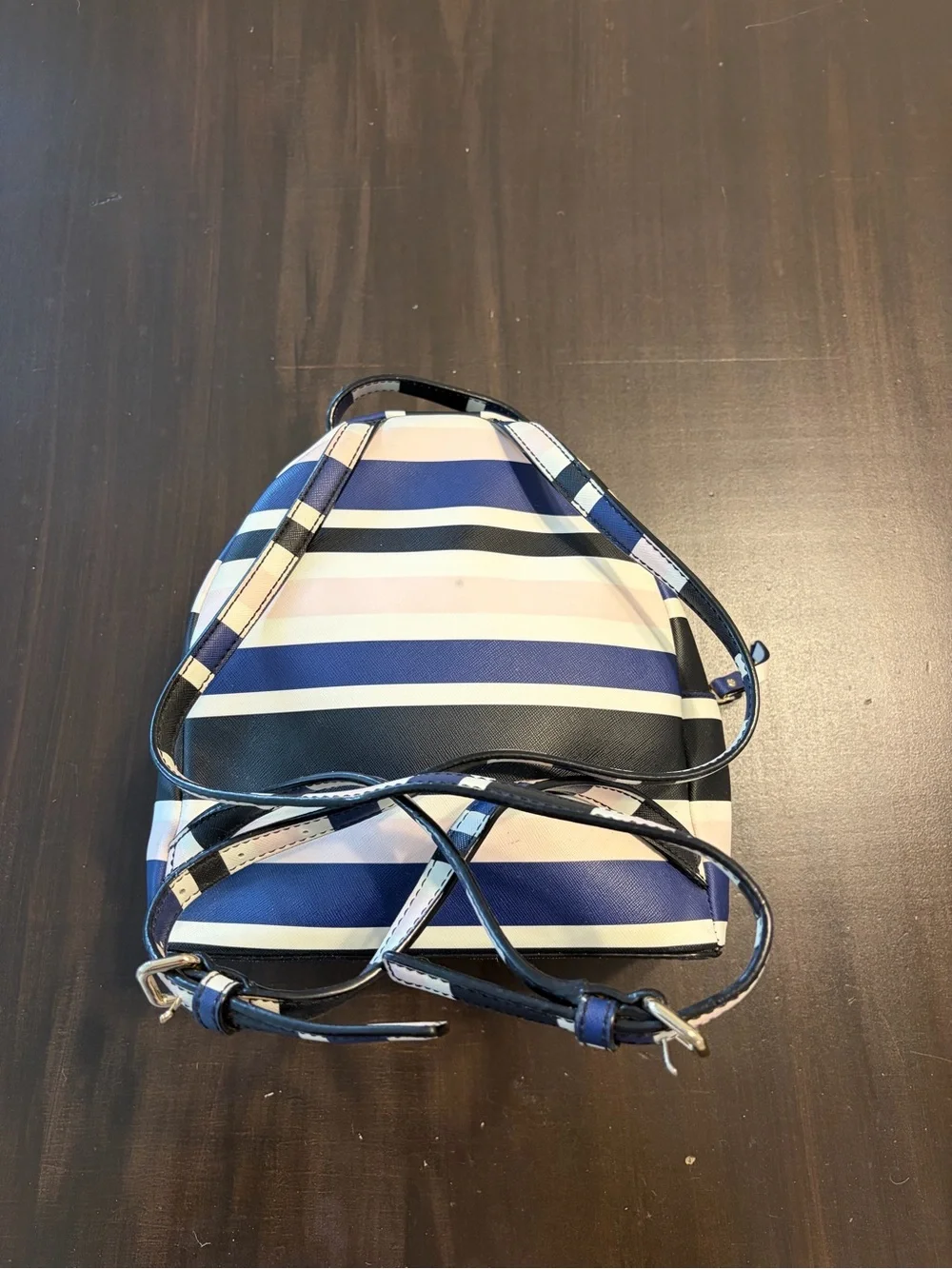 kate spade Striped Mini Backpack — Navy, Black & Light Pink